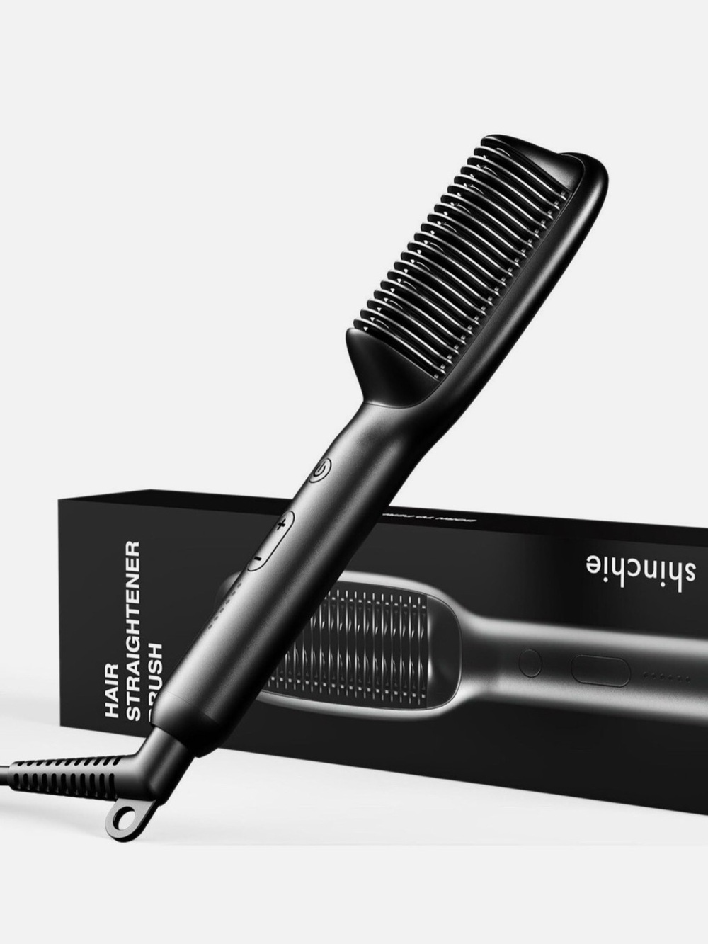 Black Electric Hair Straightening Brush - Men Grooming